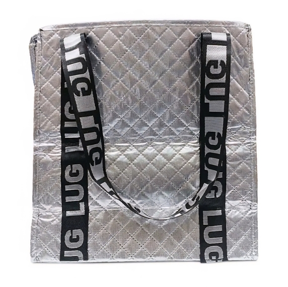 lug Handbags - NWT Lug Transit Reusable Tote Bag, Metallic Silver